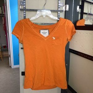 Orange V-neck